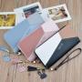 New ladies  long  style contrast color stitching zipper tassel large capacity wallet mobile phone bag wallets for women