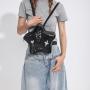 2023 Fashion Design Pu Leather Women Mini School Backpacks Custom Star Shape Designer Backpack