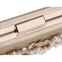 Factory direct wholesale brand new evening clutch bags PU fabric handmade metal floriation clutches for women party prom banquet