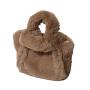 2024 Wholesale Hot Sale Minimalist Design Faux Fur Tote Bag For Women Purse Handbag
