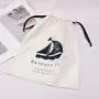 Custom Logo Printing Eco-friendly Thin Cotton Drawstring Shopping Dust Bag For Handbag Shoe Muslin Calico Gift Dust Pouch