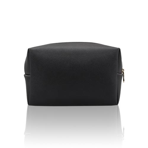 Wholesale Leather Makeup Bag Classical Saffiano Leather Travel  Cosmetic Bag Toiletry Bag for Women