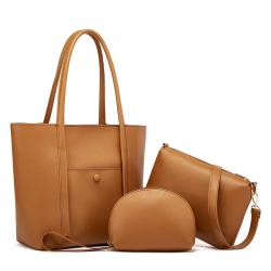 New Custom Pu Leather Purse Ladies Handbag Three-piece Set Luxury Handbag For Women Designer