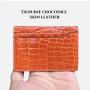 OEM ODM Custom luxury genuine alligator women men crocodile skin leather business ID or bank Atm credit card holder wallet