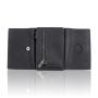 Hot Sale Leather Aluminum Pop Up Wallet Custom Men RFID Blocking Card Holder Metal Wallets
