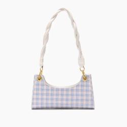 2024 Custom Check PU Leather Shoulder Underarm Bag For Fashion Women Ladies