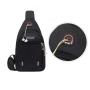 External Headphone Shoulder Crossbody Bag Multifunction Travel Shopping Sling Chest Bag Waterproof Fanny Pack