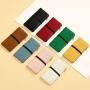 HR727 Strap PU Leather RFID Passport Bag Anti Theft Clip ID Portable Bank Card Holder Daily Matching Solid color Wallet Clip