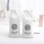 Eco Friendly Reusable Cotton Linen Drawstring Bag Custom Logo Printed Personalized Small Fabric Shopping Bags