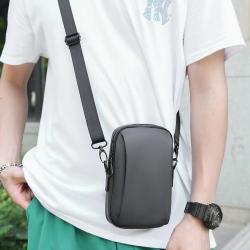 Oxford Fabric Waterproof Single Shoulder Crossbody Bag Zipper Casual Fashion Bag Pure Color Waist Bag