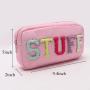 DIY Custom Logo Multi Color Multicolored Women Make Up Bag Waterproof Nylon Soft Portable Pouch Zipper Makeup Large Cosmetic Bag