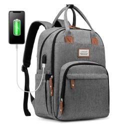 LOVEVOOK factory OEM ODM Water Resistant Laptop Backpack Bags with USB Charging port casual computer school backpack for men