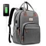 LOVEVOOK&REALER Water Resistant Polyester Laptop Bags Backpack with USB Charging computer casual tote travel bagpack