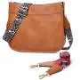 2023 HONGYA Sling HandBag PU Leather Adjustable Leopard Guitar Strap Shoulder Crossbody Hobo Bags Purse For Women