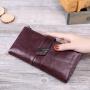 XL246 Multi-card Rfid Clutch Bag Large Capacity Ladies Coin Purse Hot Sell Card Holder Waxed Leather Double Zipper Coin Purse