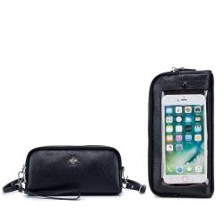 New fashion leather wallet phone bag crossbody bag leather touch screen cell phone purse for women