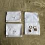 Silk Printed Silver Luxury Cotton Flannel Envelope Jewelry Packaging Pouch with Flap