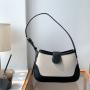 2024 New Product Stylish Sturdy Underarm Shoulder Bag Women Creative PU Stitching Canvas Handbags Luxury Ladies Korean Hand Bags