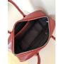 Supplier Korea Rectangle Design Fashion Handbag Simple PU Soft Leather Shoulder Ladies Handle Tote Bag