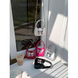 Spring wholesale fashion women's bags Classic cute pu leather handbag Bow Chain Mini Crossbody Bag for girl