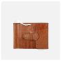 custom luxury quality vintage design exotic genuine lizard skin leather credit card holder money clip wallet for man and women