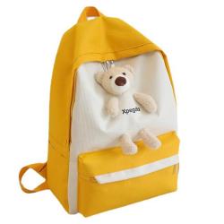ZR325 2023 New Fashion Korean Canvas Original Sufeng Student Cartoon Cute Little Bear Backpack Schoolbag