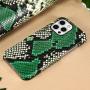 Luxury Custom LOGO Colorful Genuine Real Snake Skin Leather Phone Case For Iphone Covers 13Pro 14Promax  11 12 13 14 15 Pro Max