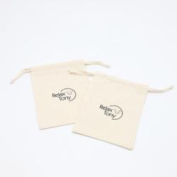 Eco Custom Logo Natural Cotton Dust Pouches Promotion Cotton Drawstring Gift Packaging Bag