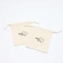 Eco Custom Logo Natural Cotton Dust Pouches Promotion Cotton Drawstring Gift Packaging Bag