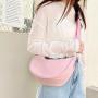 2024 new nylon simple shoulder bag fashion mommy shopping dumpling bag soft student crossbody bag
