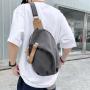 HR609 Unisex Chest Bag Girls' Nylon New Outdoor Shoulder Bag Boys' Sports Travel Soft Crossbody Irregular Splicing Man Waist Bag