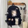 SC026 New Trendy Korean Large Capacity Zippers Backpack Polyester Girls High School Bags Wholesale Waterproof Travel Backpack