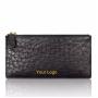 Billeteras Custom Luxury Real Ostrich Skin Leather Men Women Fashion Mini Slim Coin Cash Zip Zipper Wallet Purse