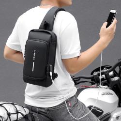 Password lock anti-theft men's chest bag casual sports small chest bags for men shoulder crossbody bag