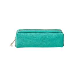 Customs logo pencil case designer PU leather pencil case pouch with zipper
