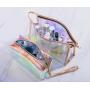 Wholesale Custom Waterproof Glitter Makeup Storage Bags Transparent Reusable Recycle Large Capacity PU Cosmetic Bag
