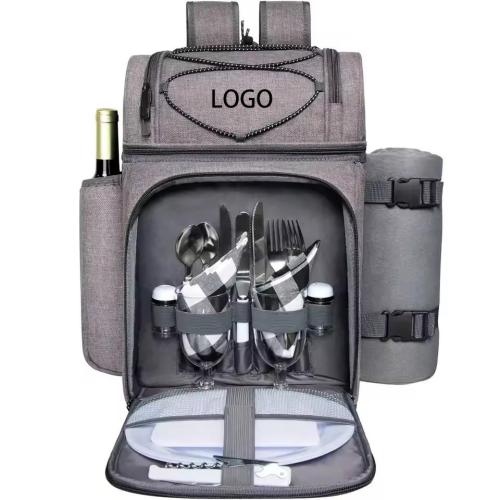 Wholesale Personalized Multi-purpose Beer Back pack Outdoor Waterproof Cooler Picnic Backpack Bag Set for 4 Person