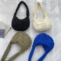 2024 Korean Nylon Puff Bag Creative Large Capacity Simple Soft Ladies Puff Hand Bag Fashion Women's Shoulder Bags for Girls