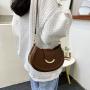 Custom shoulder underarm bag simple hand decoration zipper chain niche design plus logo