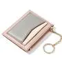 RFID Slim Card Holder Wholesale Leather Credit Card Holder Mini ID Card Holder with Key Chain