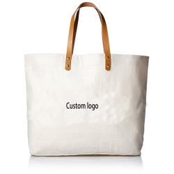 Gelory New Selling Cheap Custom Logo Printed Ladies Daily Shopping Leather Large Tote Bag