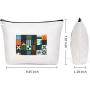 Gelory Zipper Canvas Makeup Pouches Women Travel Cosmetic Bags Portable Travel Makeup Bag With Zipper