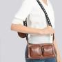 2024 new women's leather fashion small round ball decorated crossbody bag women's shoulder bag high quality simple handbag