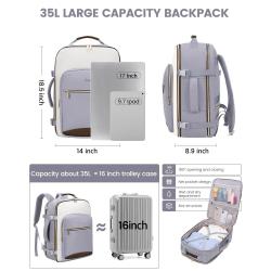 LOVEVOOK 2024 large 35L new laptop backpack office computer bag Airline Approved women men carry on travel luggage backpack