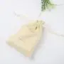 Eco-Friendly Clear Cotton Linen Cosmetic Gift Bag Organic Cotton Cosmetic Packing Drawstring Pouch Bag