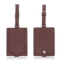 Wholesale hot sale Leather Luggage Tag for Suitcase Women Kids Luggage Travel name Bag Tags with Privacy Cover