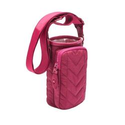 Wholesale Factory Customized Nylon Water Bottle Holder Bag V Quilted Bottle Case Holder Bag Shoulder Bag