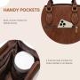 LOVEVOOK Vintage Designer 15.6 inch Large Business Leather Laptop Hand Bags for Women Ladies 2pcs Waterproof Office Tote Handbag