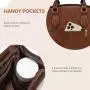 LOVEVOOK Vintage Designer 15.6 inch Large Business Leather Laptop Hand Bags for Women Ladies 2pcs Waterproof Office Tote Handbag