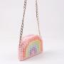 Custom Mini Pearl Rainbow Headset Chain Bag 2023 New Diy Beaded Hand Bag Fashion Pearl Messenger Bag